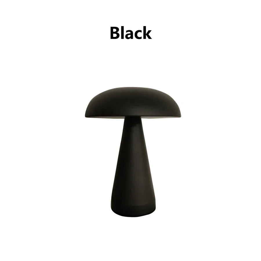 Retro Mushroom Table Lamp – Rechargeable Touch Dimmable LED Light