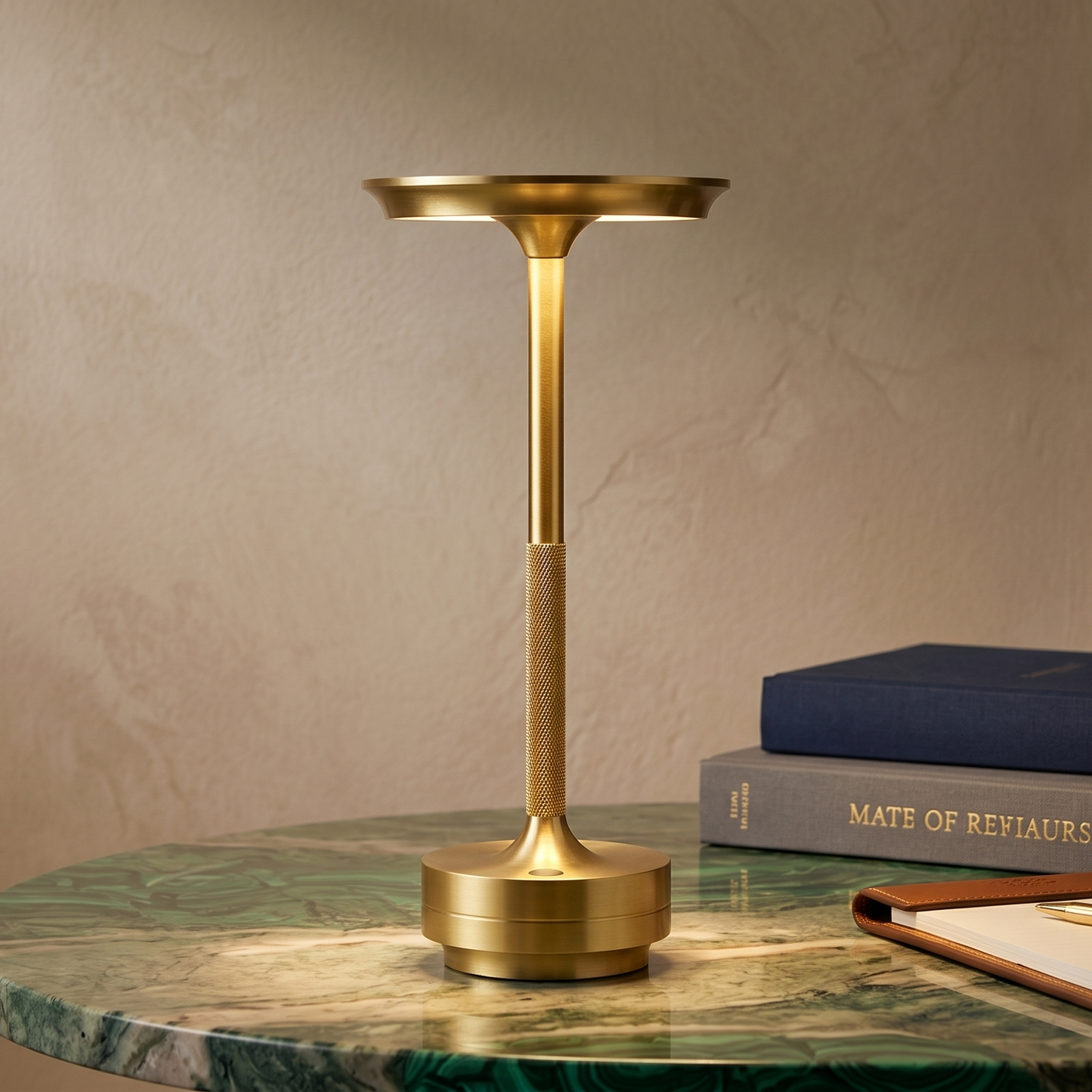 Luxury Rechargeable Table Lamp – Touch Dimmable LED Light with 3 Color Modes