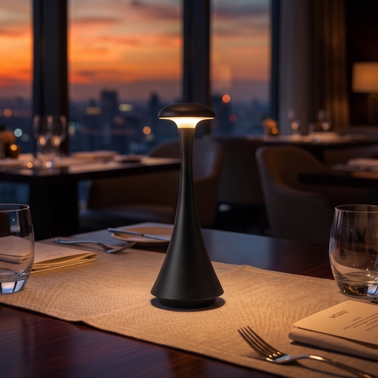 Luxury Mushroom Table Lamp – Rechargeable Touch Dimmable LED Light