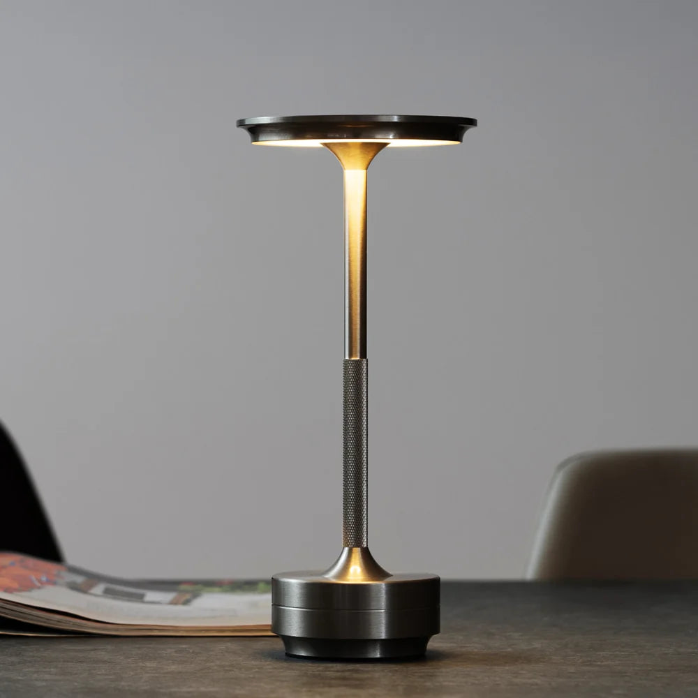 Luxury Rechargeable Table Lamp – Touch Dimmable LED Light with 3 Color Modes