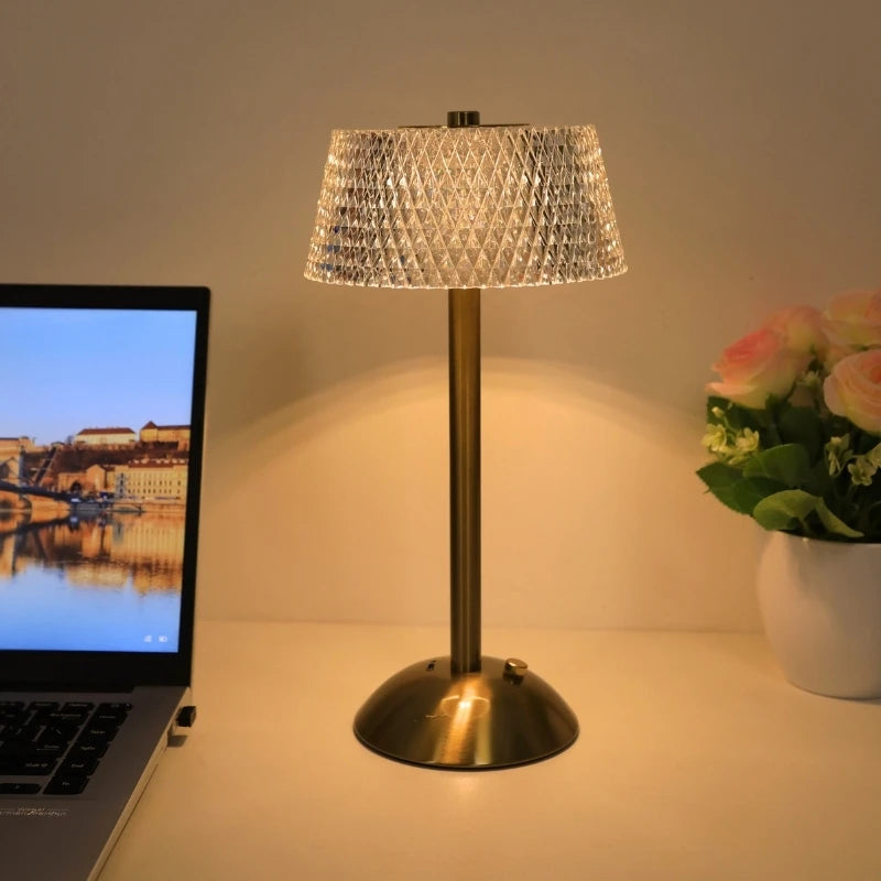 Crystal Touch Bedside Lamp – Dimmable Ambient Night Light