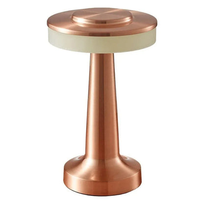 Luxury Metal Table Lamp – Rechargeable Touch Dimmable LED Light
