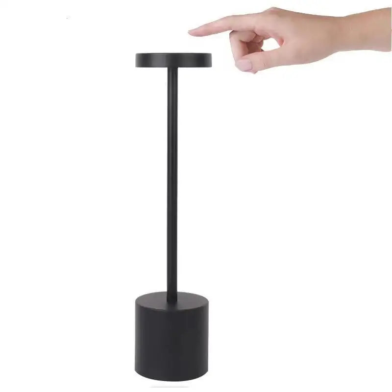 Luxury Rechargeable LED Table Lamp – Wireless Dimmable Metal Ambient Light for Dining & Events