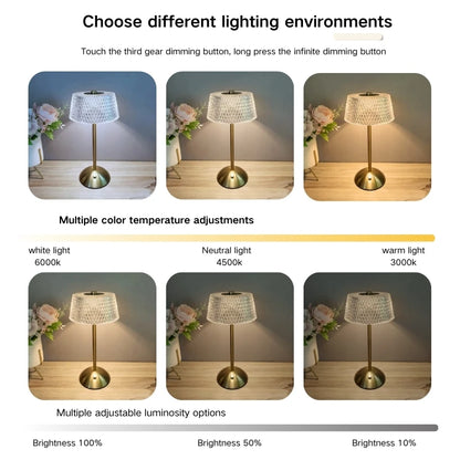 Crystal Touch Bedside Lamp – Dimmable Ambient Night Light