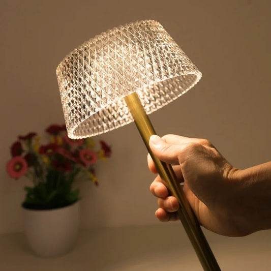 Crystal Touch Bedside Lamp – Dimmable Ambient Night Light
