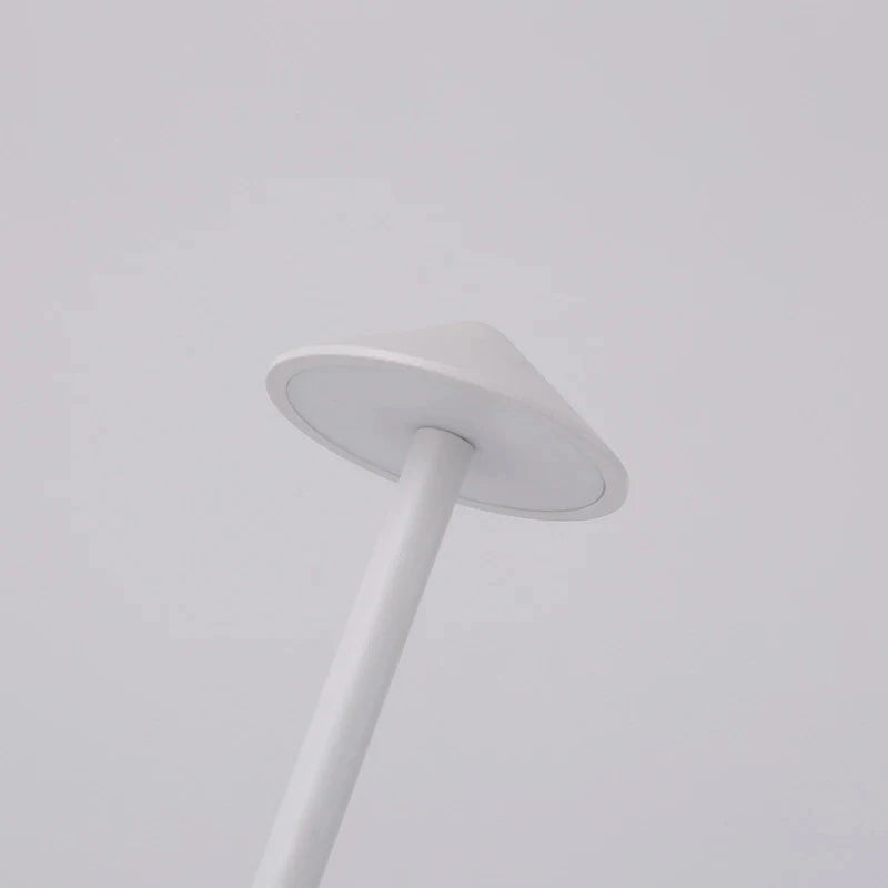 Rechargeable Luxury Conical Table Lamp – Modern Metal LED Ambient Light for Interiors