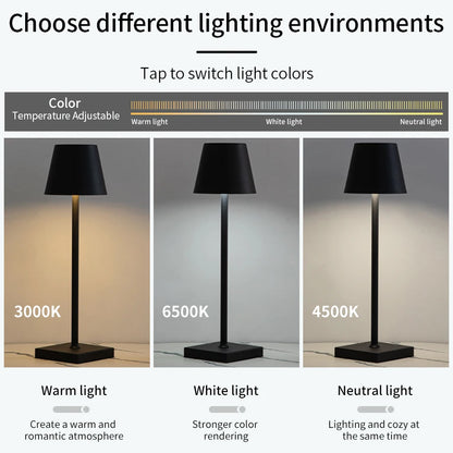 Lightweight Rechargeable LED Touch Table Lamp – 3-Level Dimmable Ambient Light