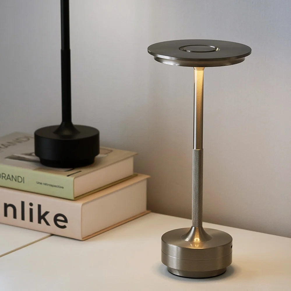 Luxury Rechargeable Table Lamp – Touch Dimmable LED Light with 3 Color Modes