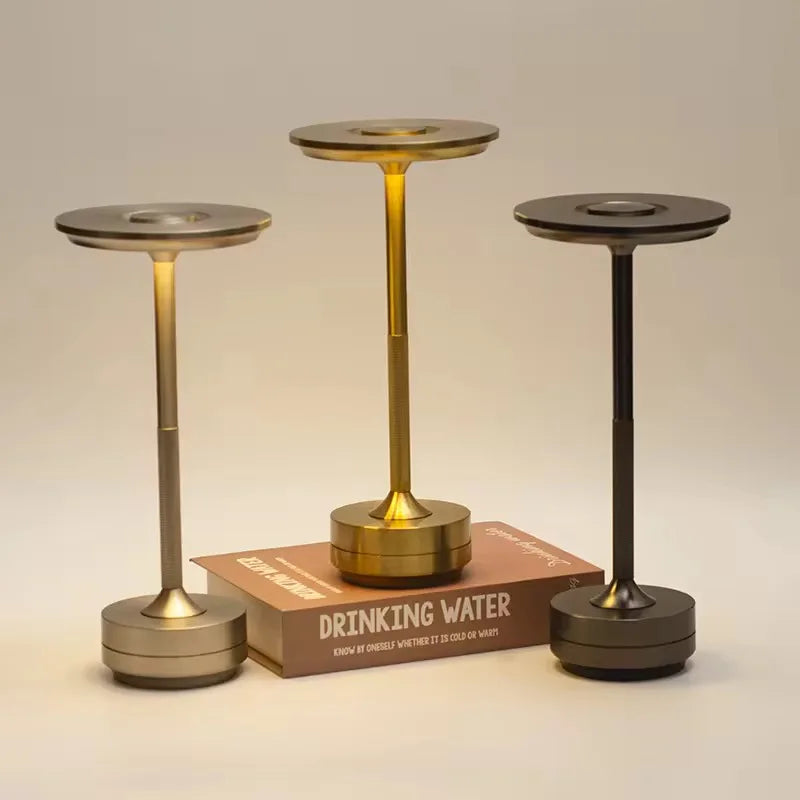 Luxury Rechargeable Table Lamp – Touch Dimmable LED Light with 3 Color Modes