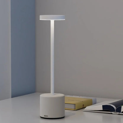 Luxury Rechargeable LED Table Lamp – Wireless Dimmable Metal Ambient Light for Dining & Events