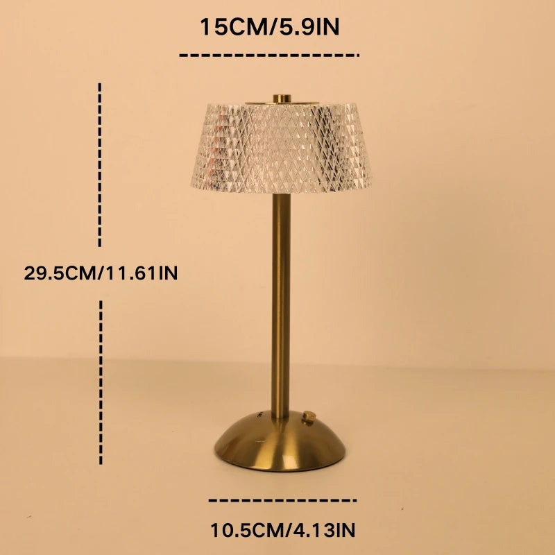 Crystal Touch Bedside Lamp – Dimmable Ambient Night Light