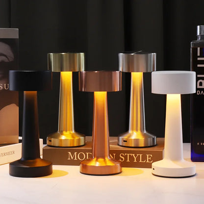 Retro Metal Cordless Table Lamp – Rechargeable LED Ambient Light