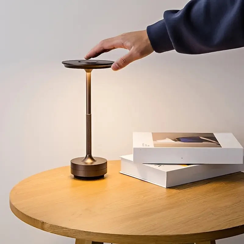 Luxury Rechargeable Table Lamp – Touch Dimmable LED Light with 3 Color Modes