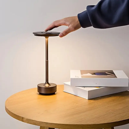Luxury Rechargeable Table Lamp – Touch Dimmable LED Light with 3 Color Modes