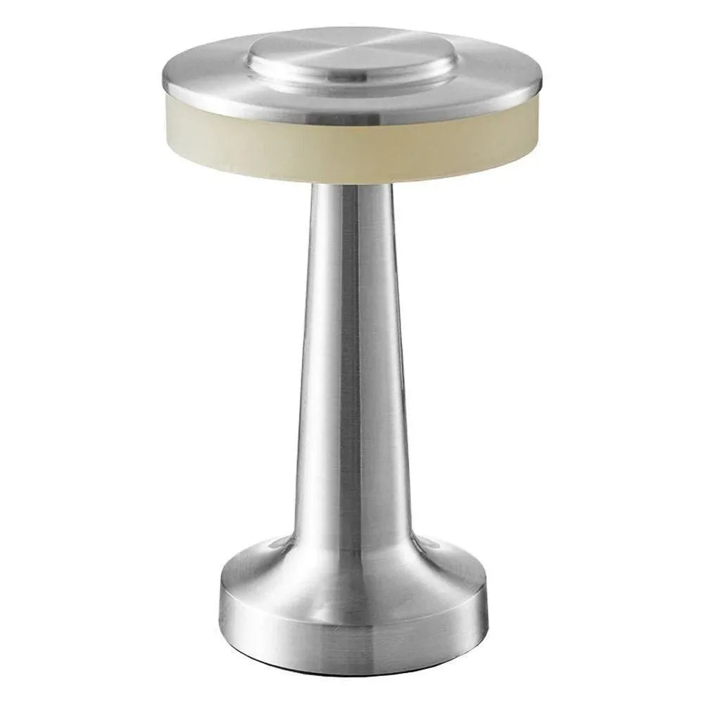 Luxury Metal Table Lamp – Rechargeable Touch Dimmable LED Light