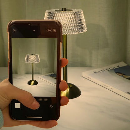 Crystal Touch Bedside Lamp – Dimmable Ambient Night Light