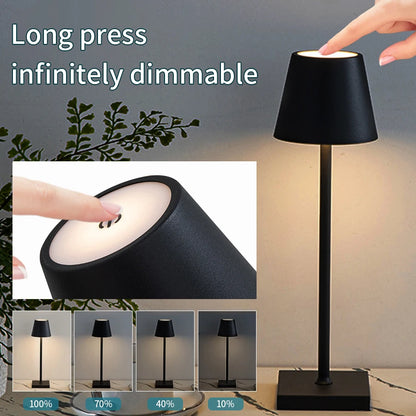 Lightweight Rechargeable LED Touch Table Lamp – 3-Level Dimmable Ambient Light