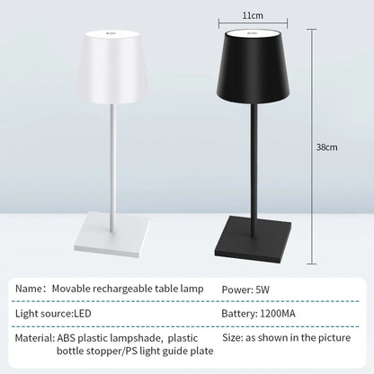 Lightweight Rechargeable LED Touch Table Lamp – 3-Level Dimmable Ambient Light